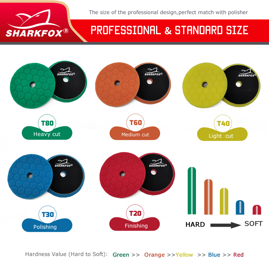 Sharkfox 5 개/대 5 인치(125mm) 자동차 - Polish Pad Set Buffer 리뷰 및 가격