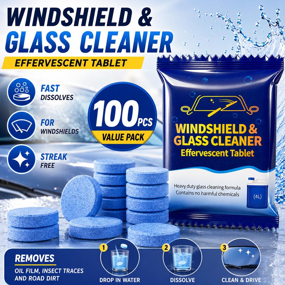 자동차 앞 유리 세척 발포정 강력한 유막 제거제 얼룩  - Glass Cleaner Streak 리뷰 및 가격